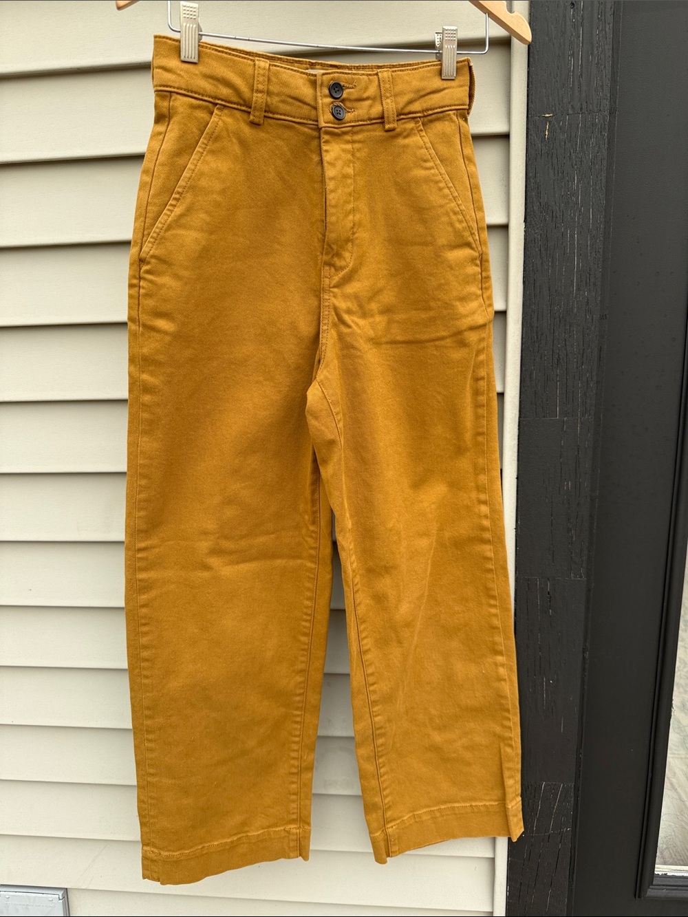 Everlane Wide Leg Pants in Mustard
